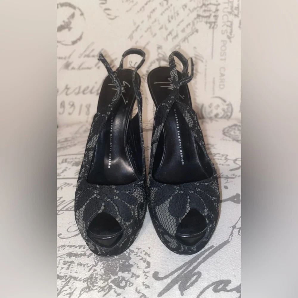 Sexy Monro Lace Giuseppe Zanotti Peep toe stiletto - Picture 3 of 16